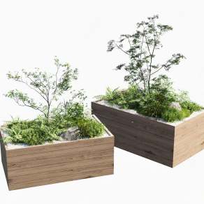 现代花坛3D模型下载